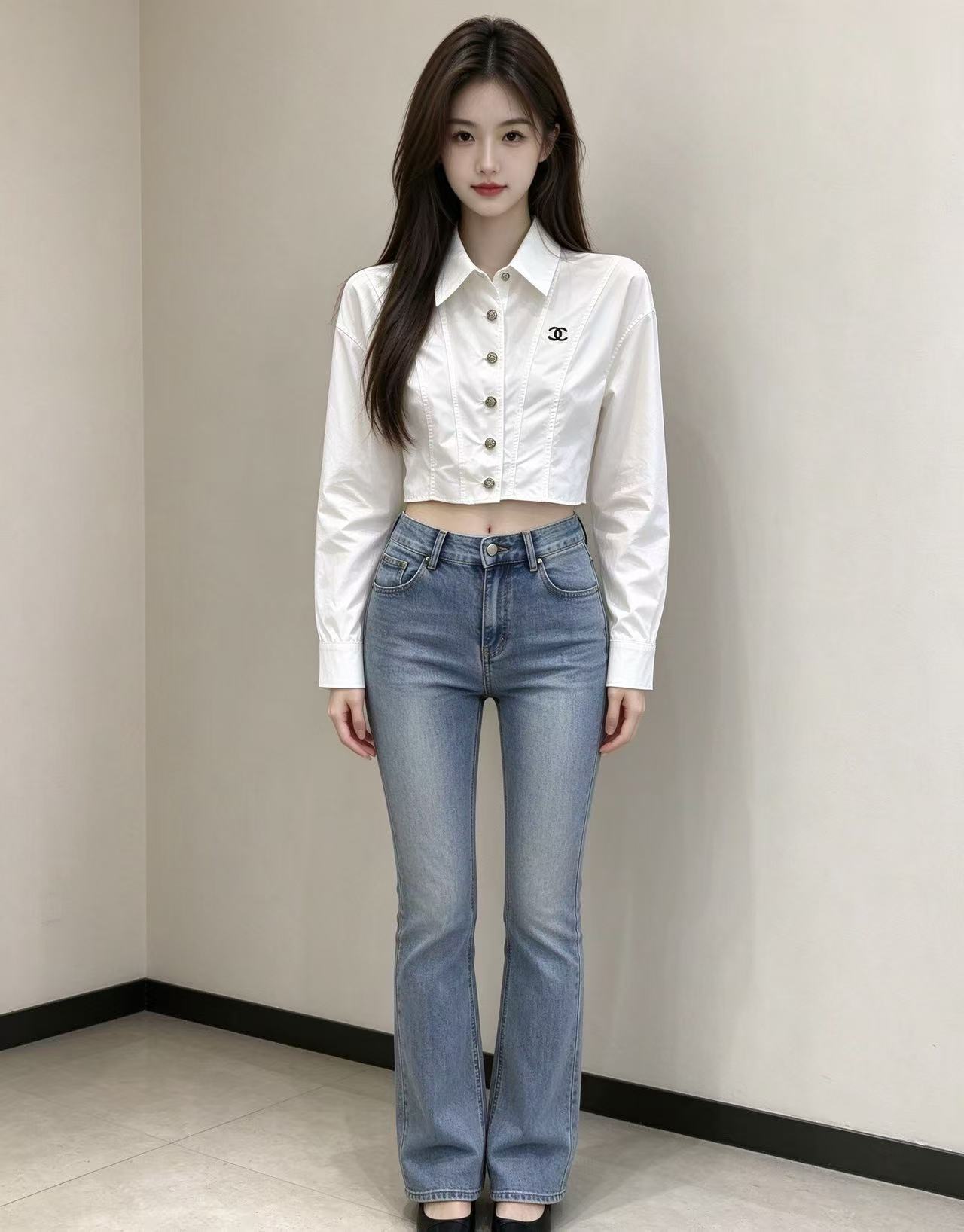 CHANEL ダブルC ショートシャツ【50％割引+送料無料】
