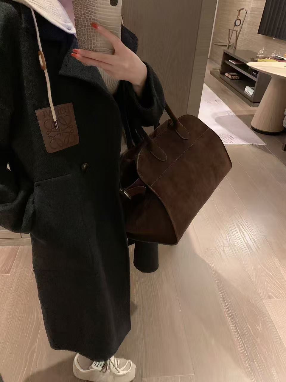L0WEW フード付きカシミヤロングコート【50％割引+送料無料】