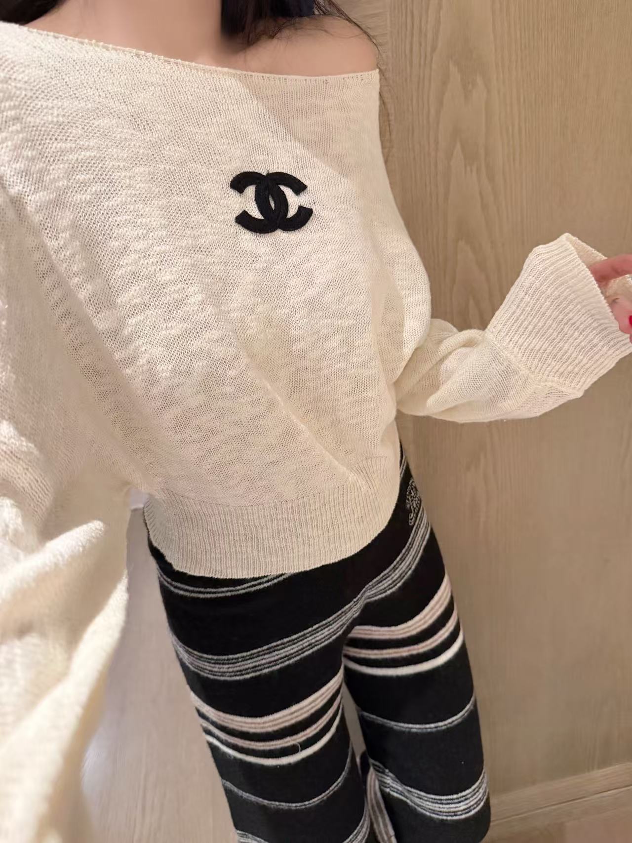 CHANE1 シンプルダブルCセーター【50％割引+送料無料】