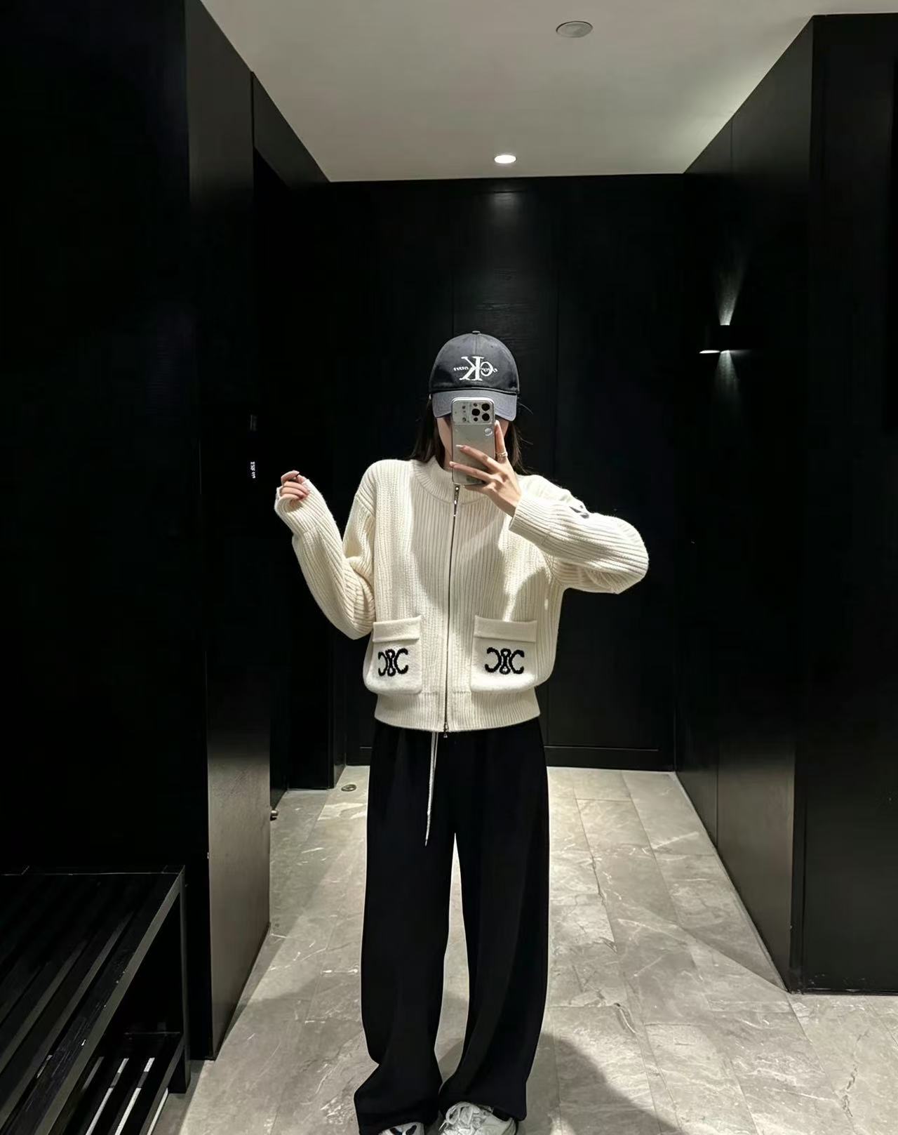 CEL1NE 凱旋門 ツーポケット ウールカーディガン【50％割引+送料無料】