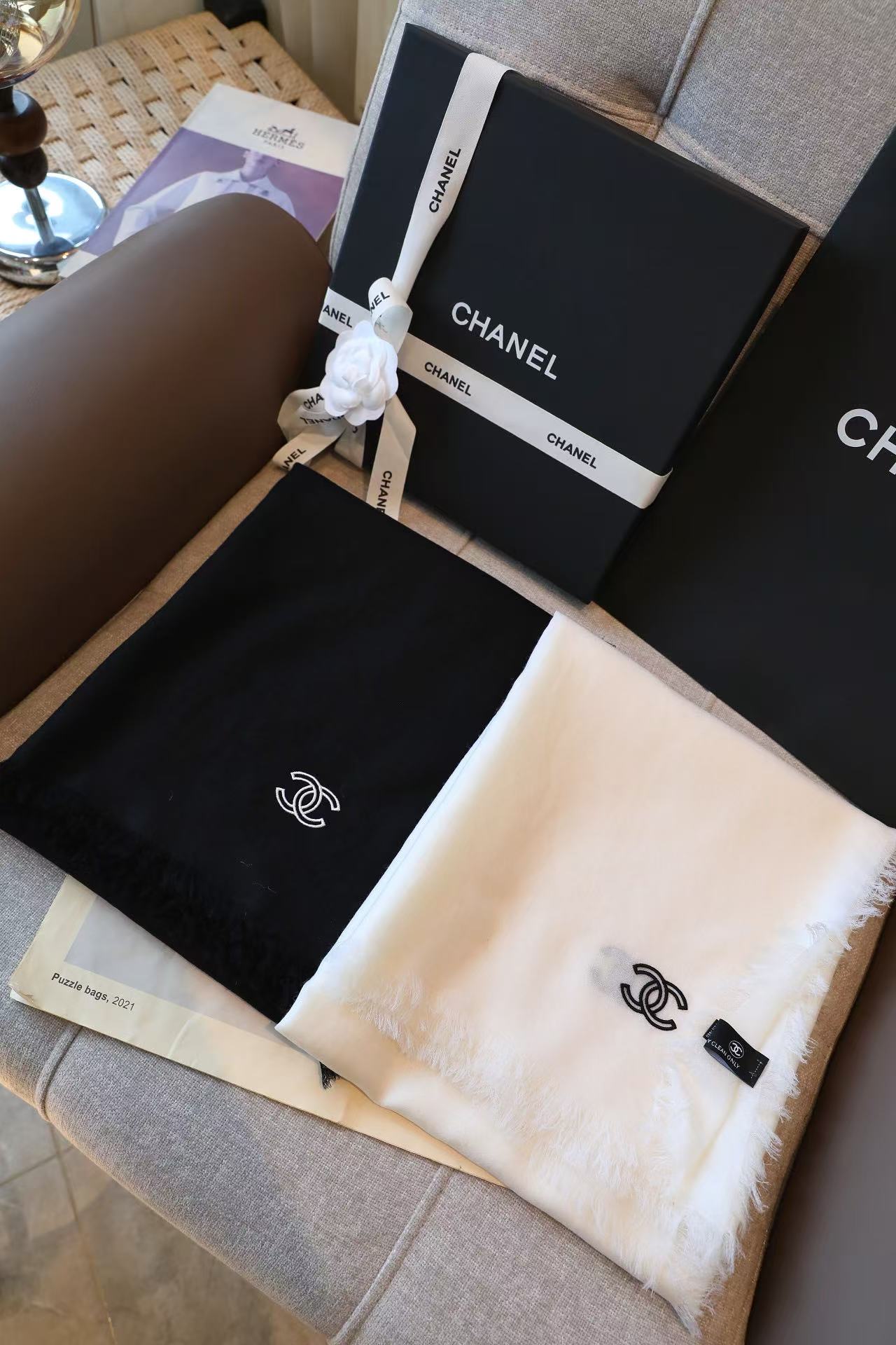 CHANE1 シンプルダブルCスカーフ【50％割引+送料無料】