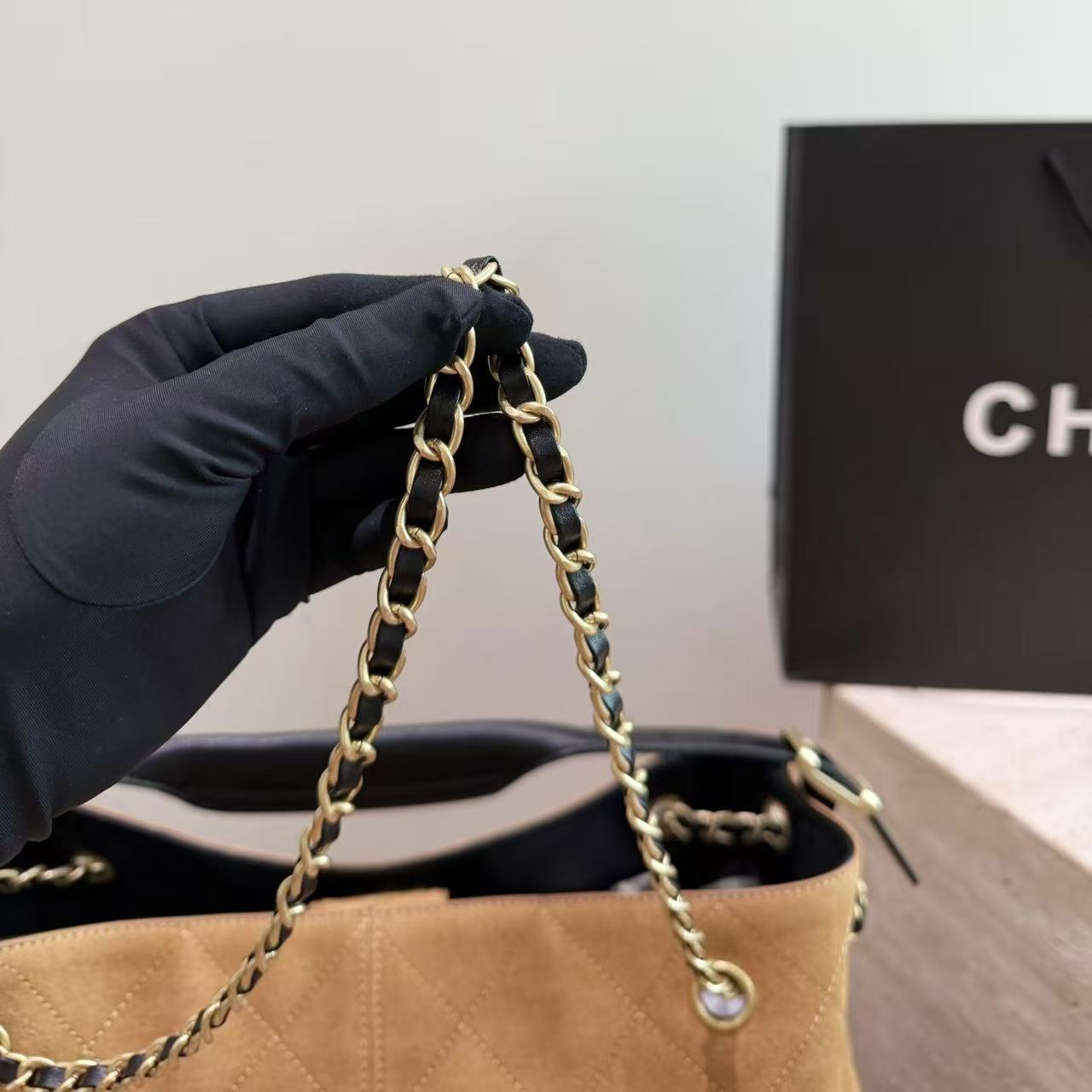 CHANE1 ディアスキン カラーブロック チェーンバッグ【50％割引+送料無料】