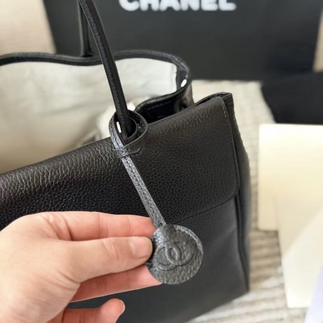 CHANE1 ダブルC レザーショッピングバッグ【50％割引+送料無料】