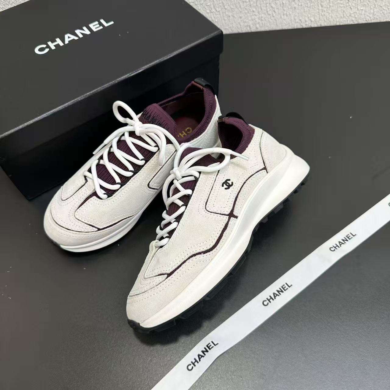 CHANE1 ダブルCカラーブロックカジュアルシューズ【50％割引+送料無料】