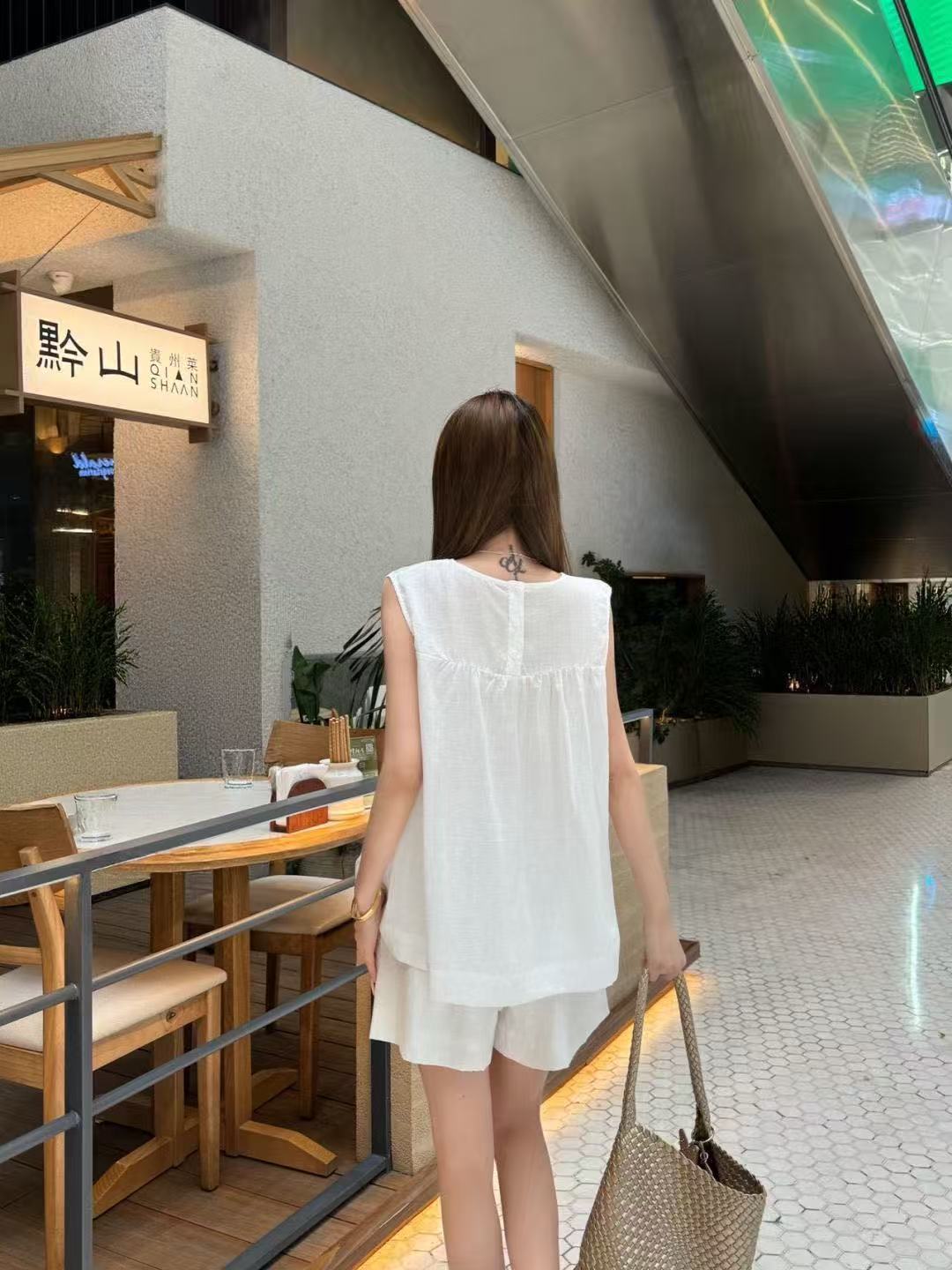 CHANE1 ダブルC ベスト＋ショーツ ツーピースセット【50％割引+送料無料】