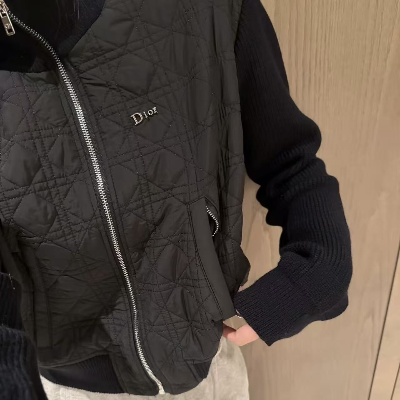 DIOR 格子柄スタンドカラージャケット【50％割引+送料無料】