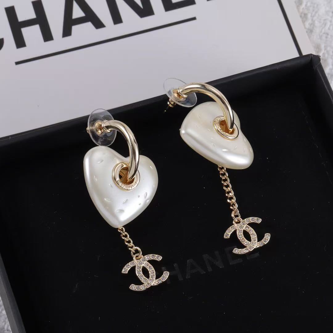 CHANE1 ダブルCハートフープピアス【50％割引+送料無料】