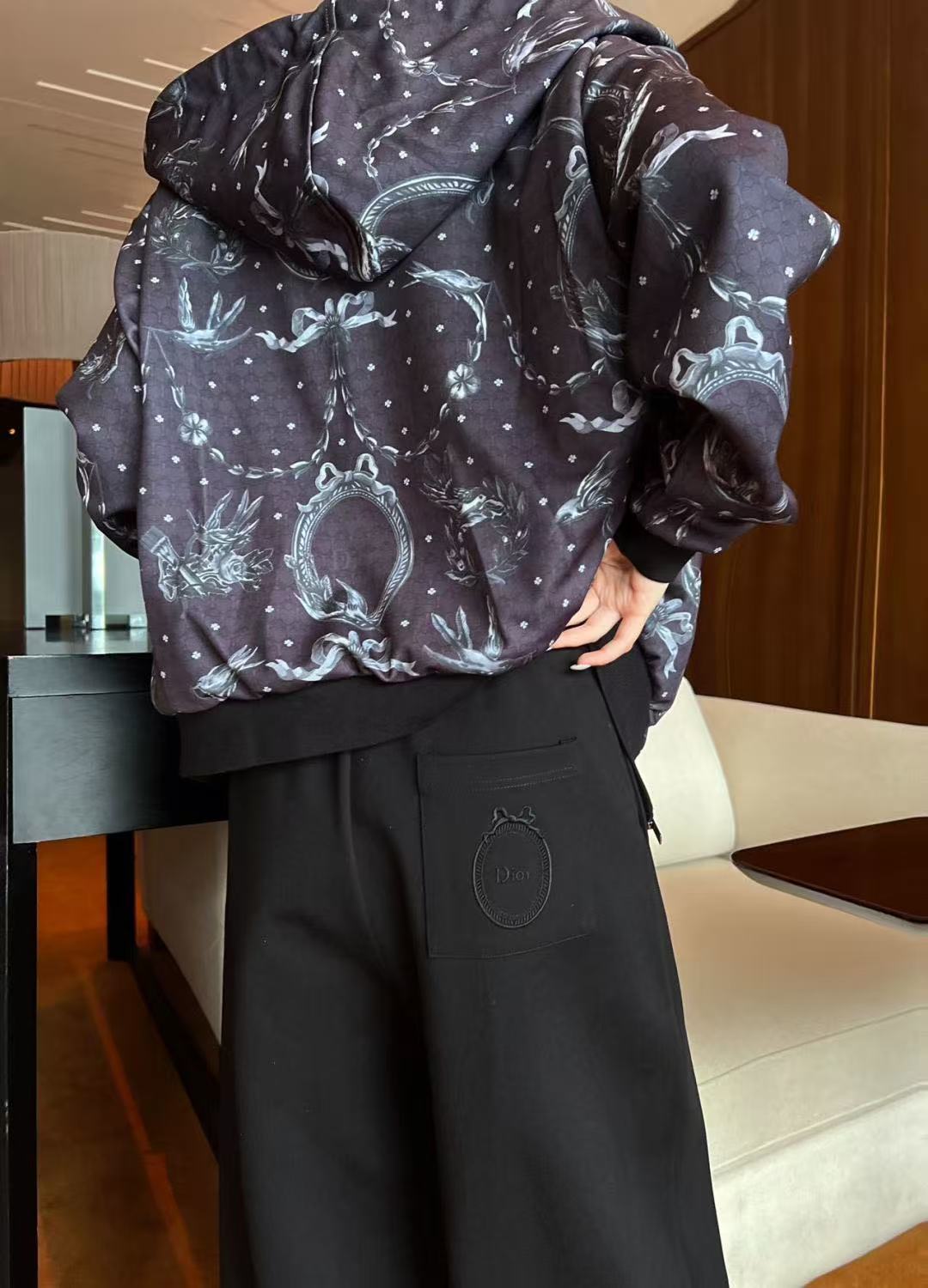 DIOR 両面プリント ジャケット＆パンツ セットアップ【50％割引+送料無料】