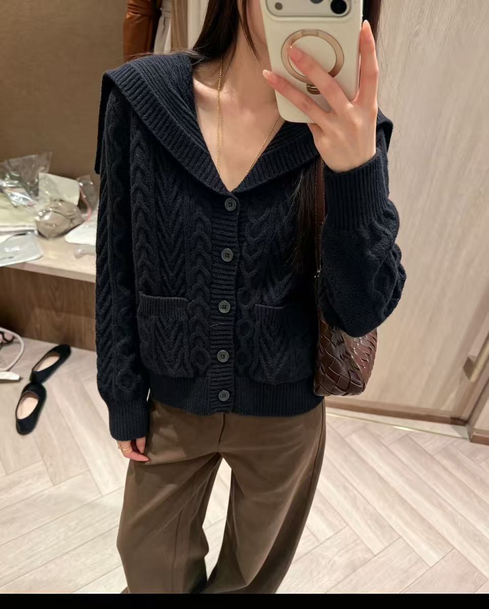 DIOR ロゴ入りケーブルニットカーディガン【50％割引+送料無料】