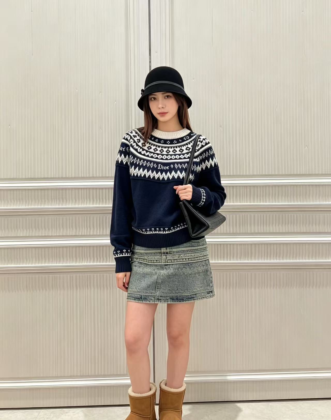 DIOR プリント入りウールセーター【50％割引+送料無料】