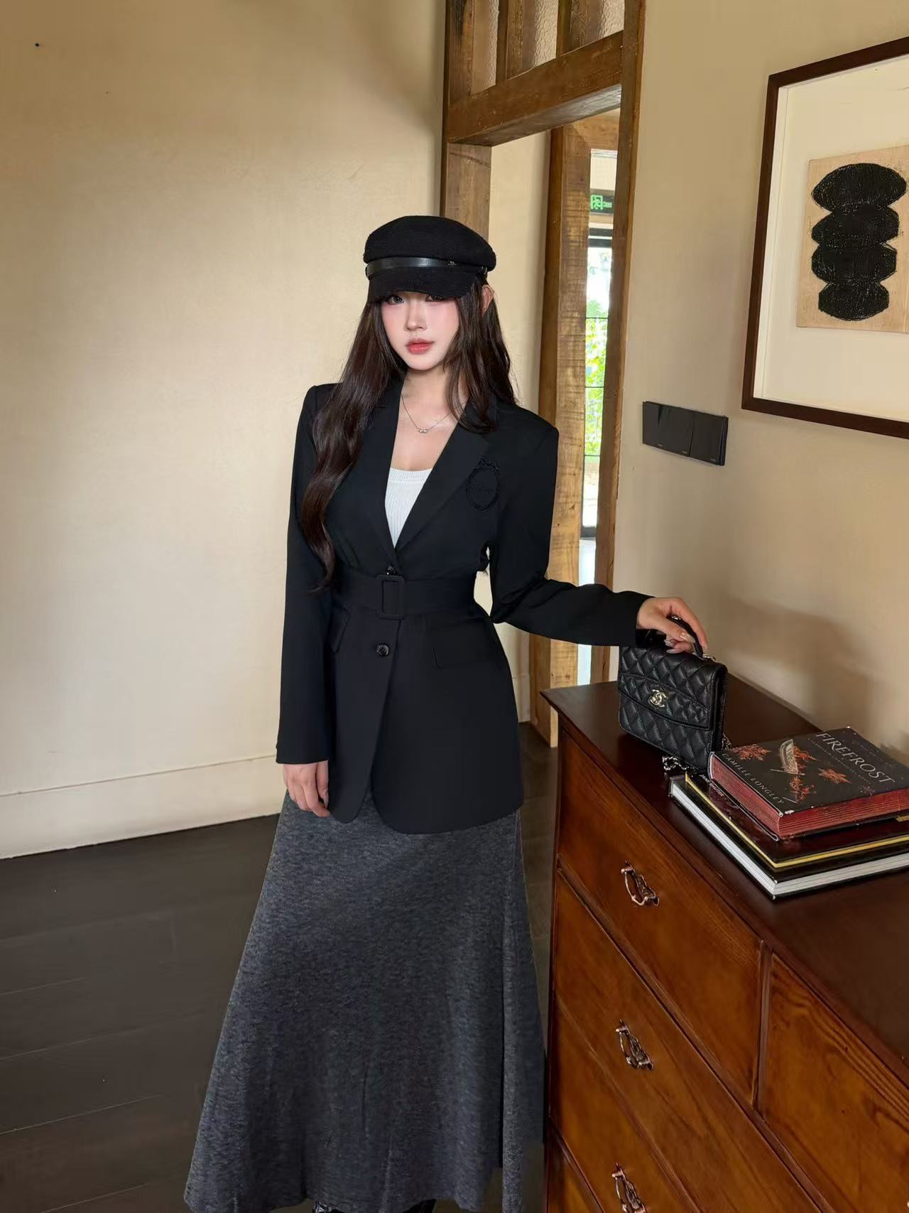 LV ハイクオリティ・シンプルロゴ・テーラードジャケット【50％割引+送料無料】