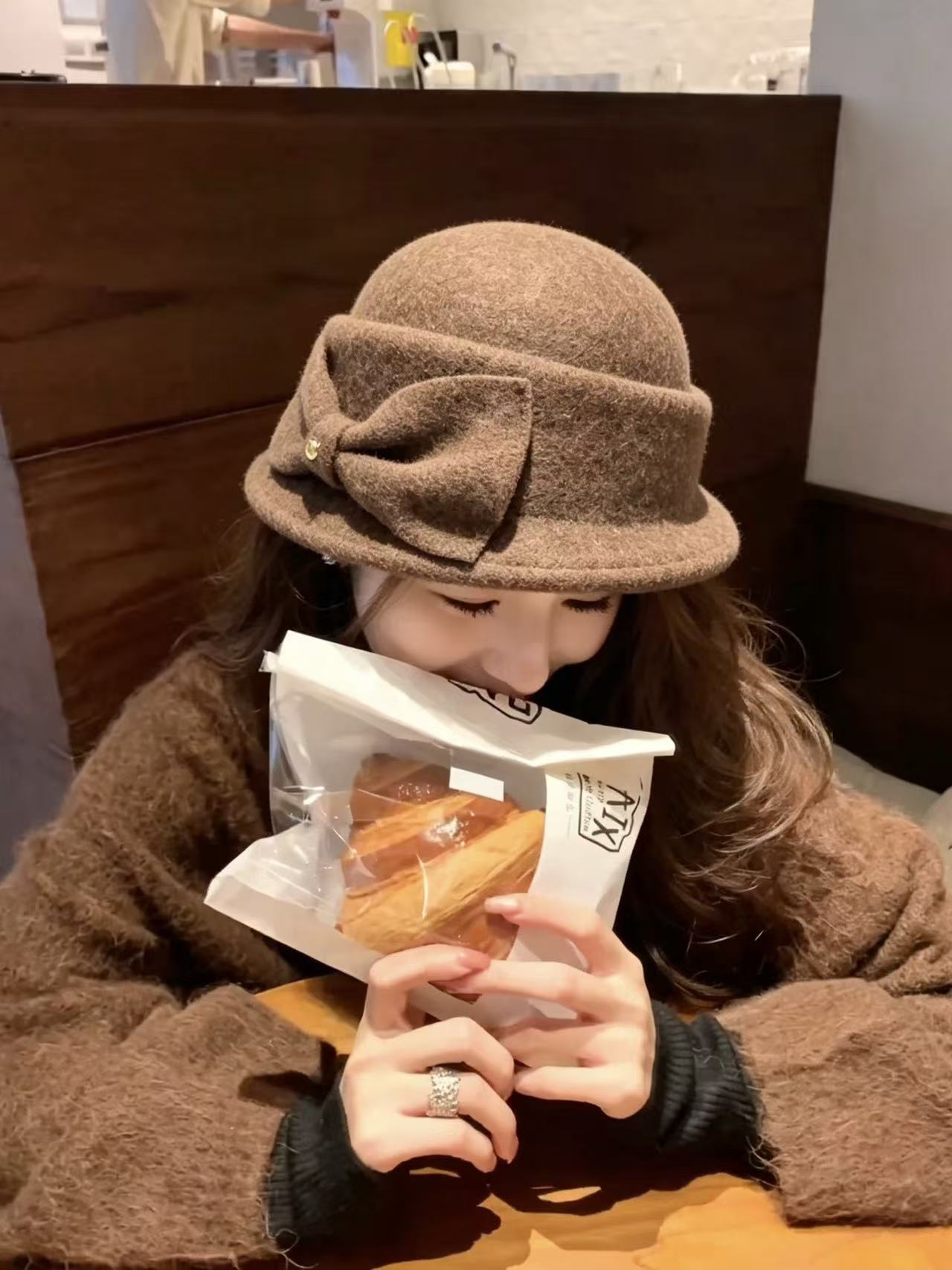 CHANEL ダブルC ウールバケットハット【50％割引+送料無料】