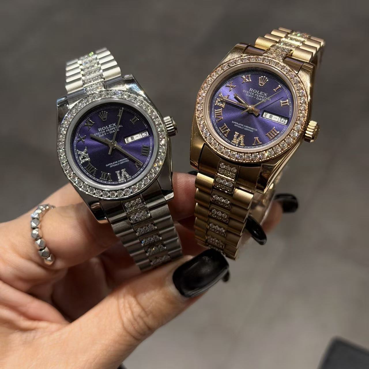 R0LEXソリッドスチールバンド・ダイヤモンド・レディースウォッチ【50％割引+送料無料】