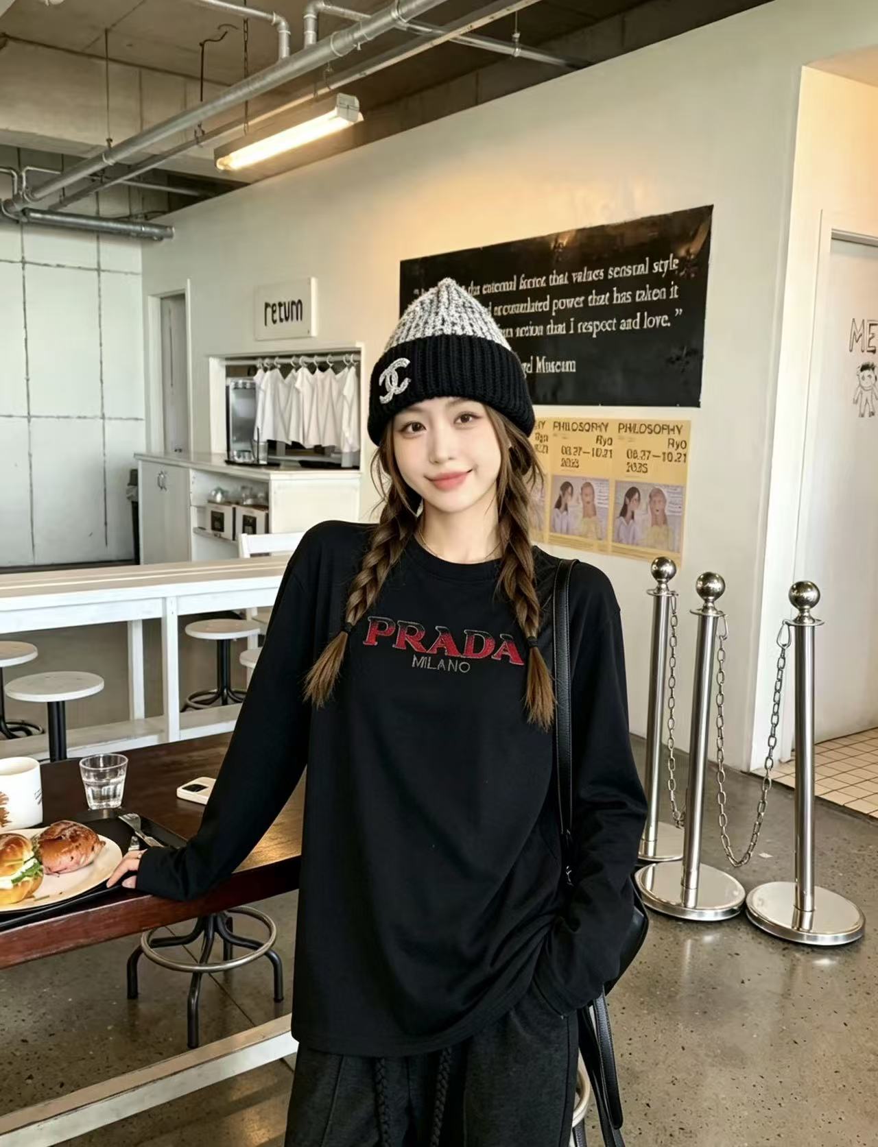 PR4DA グラデーションレター長袖Tシャツ【50％割引+送料無料】
