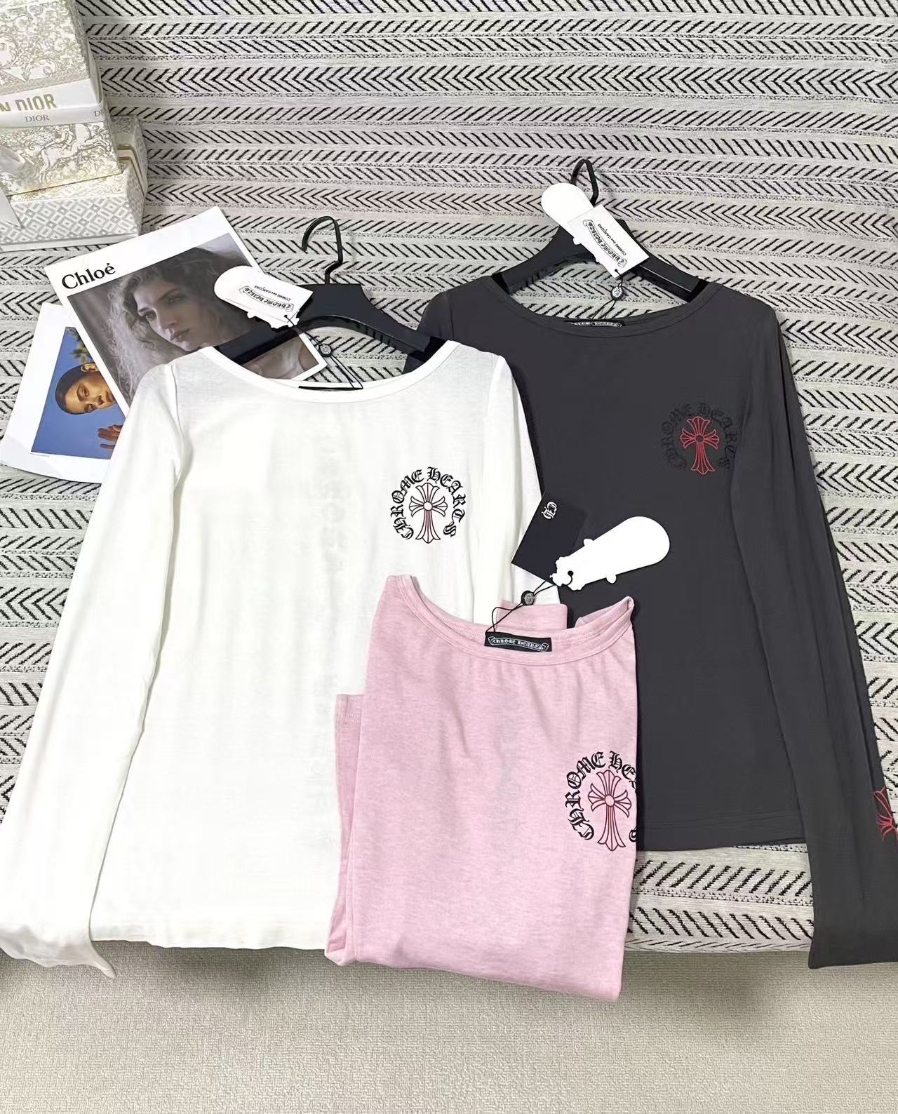 Chrome Hearts サンスクリット語長袖Tシャツ【50％割引+送料無料】