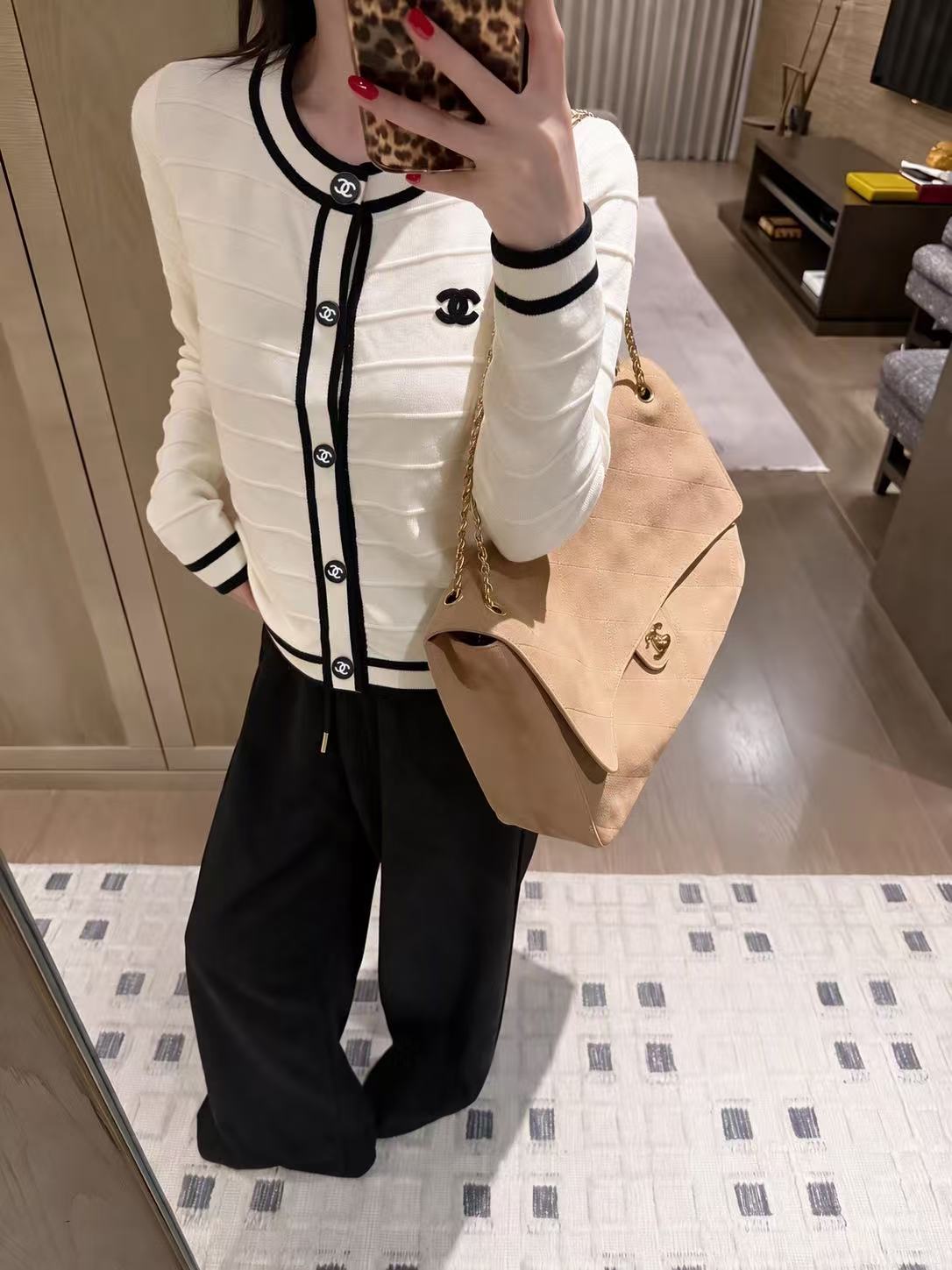 CHANEL ダブルC ウールカーディガン【50％割引+送料無料】