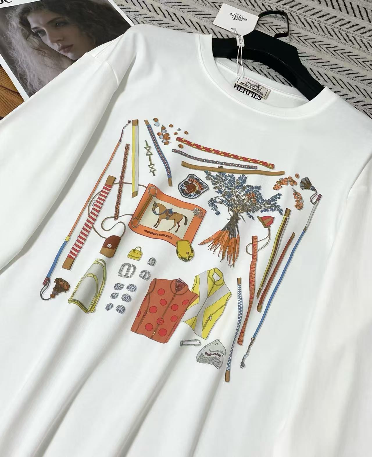 HEREM5 ポニー柄長袖Tシャツ【50％割引+送料無料】