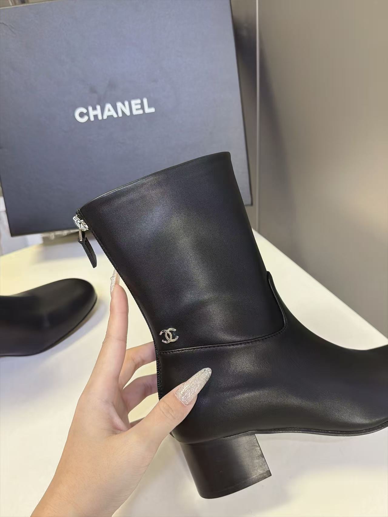 CHANEL ハイクオリティ・シンプル・ラムスキンショートブーツ【50％割引+送料無料】