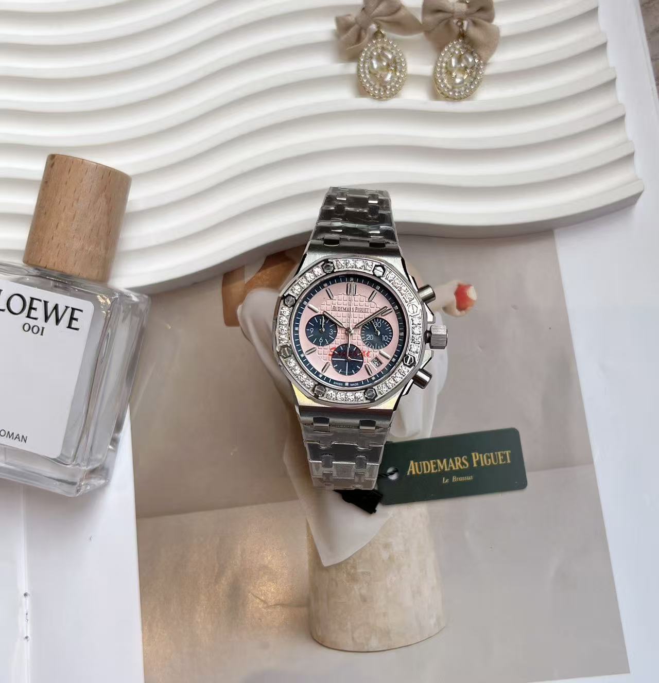 Audemarsp1gueダイヤモンド付きメタルバンド・レディース腕時計【50％割引+送料無料】