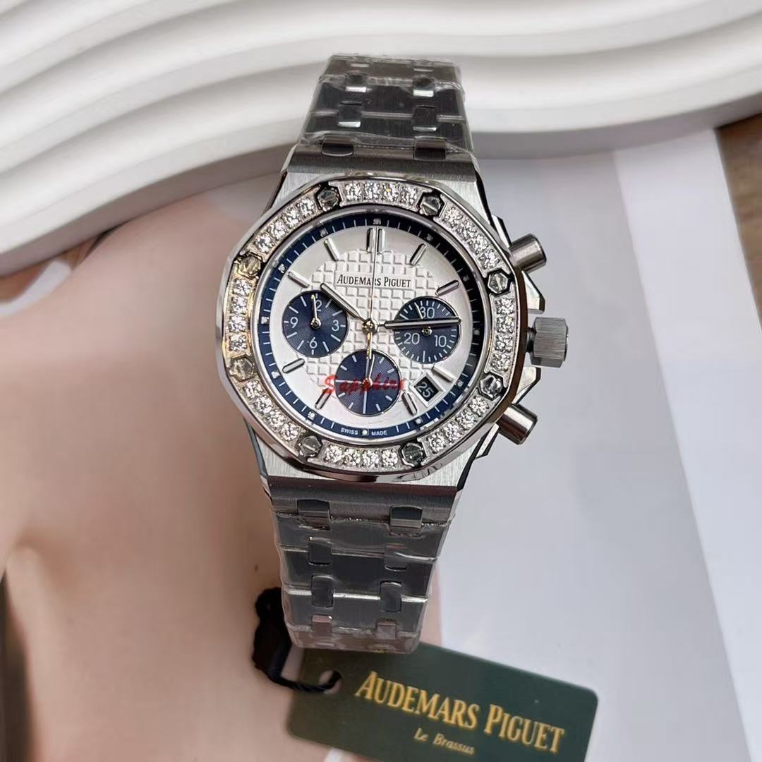 Audemarsp1gueダイヤモンド付きメタルバンド・レディース腕時計【50％割引+送料無料】
