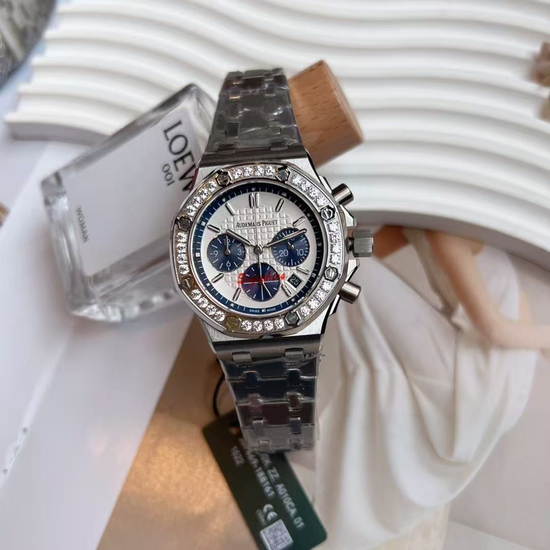 Audemarsp1gueダイヤモンド付きメタルバンド・レディース腕時計【50％割引+送料無料】