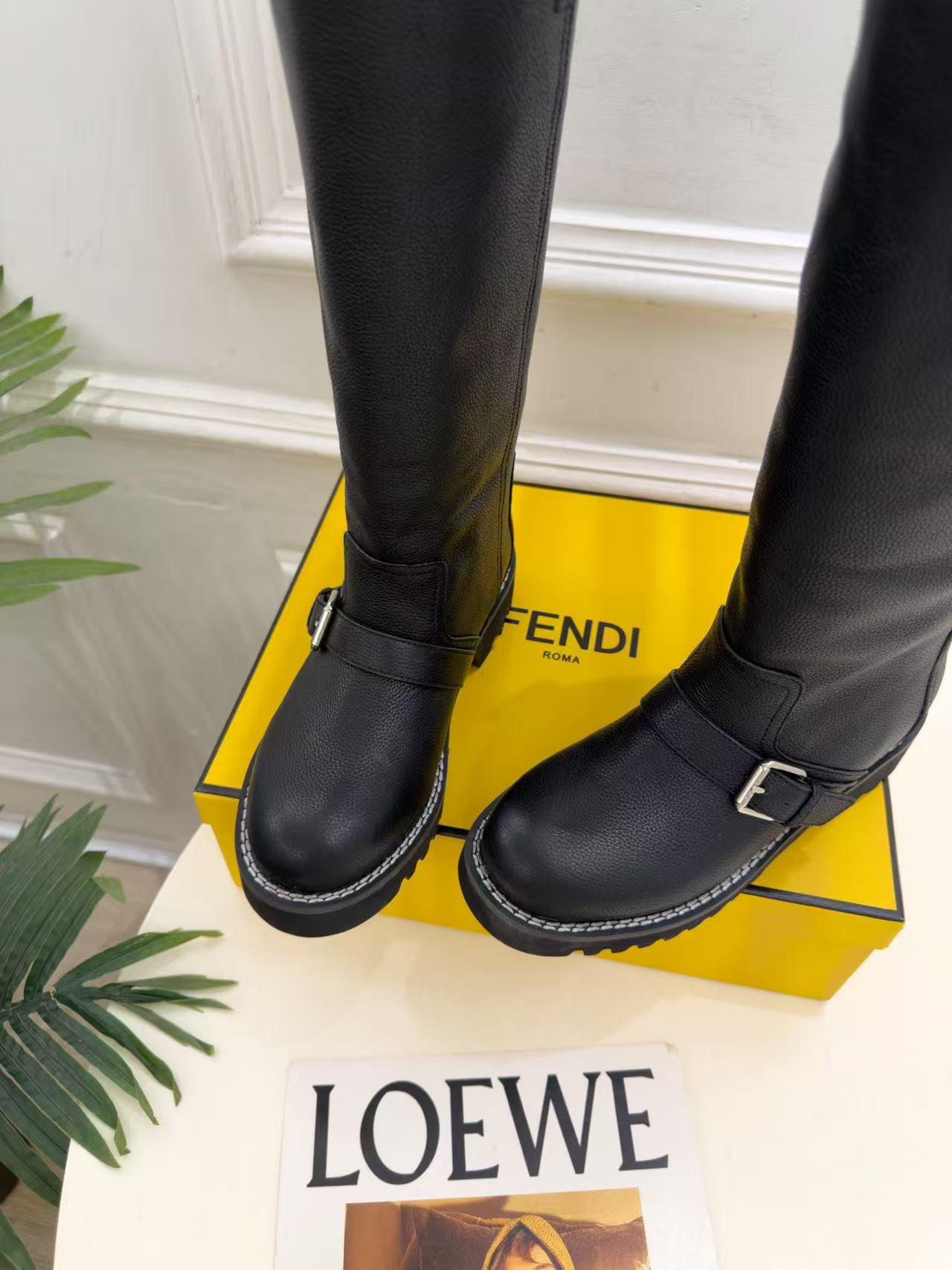 FEND1 高品質シープスキンハイブーツ【50％割引+送料無料】