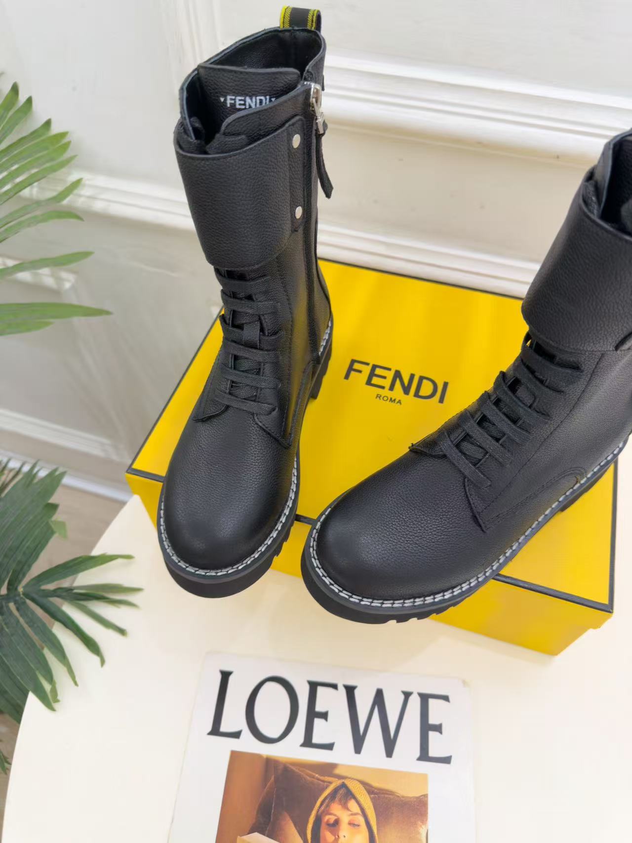 FEND1 高品質ダブルバックル・バイカーショートブーツ【50％割引+送料無料】