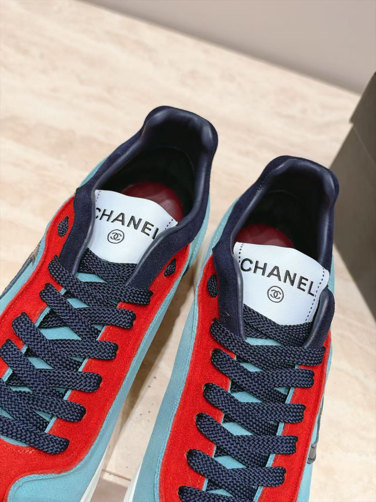 CHANE1 高品質ダブルCカラーブロックカジュアルシューズ【50％割引+送料無料】