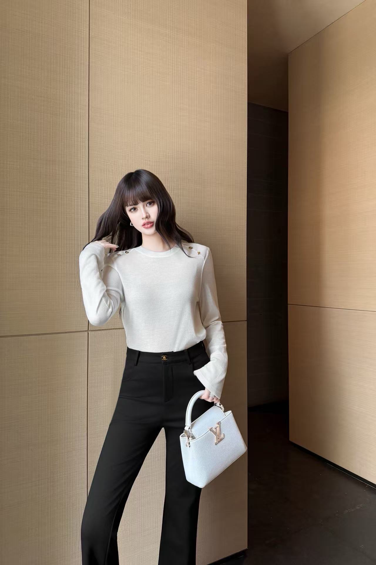 CHANEL ダブルC カジュアルフレアパンツ【50％割引+送料無料】