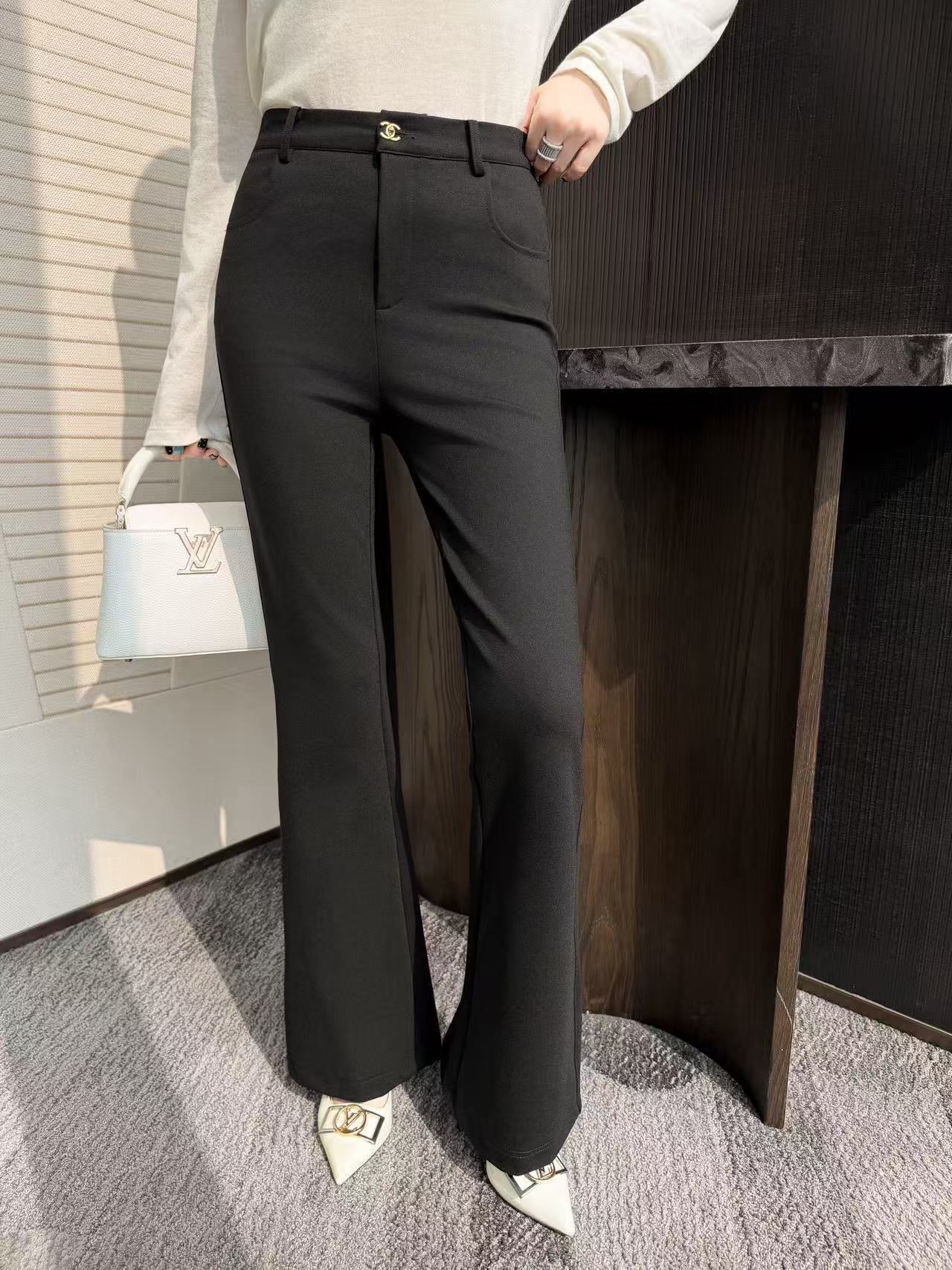 CHANEL ダブルC カジュアルフレアパンツ【50％割引+送料無料】