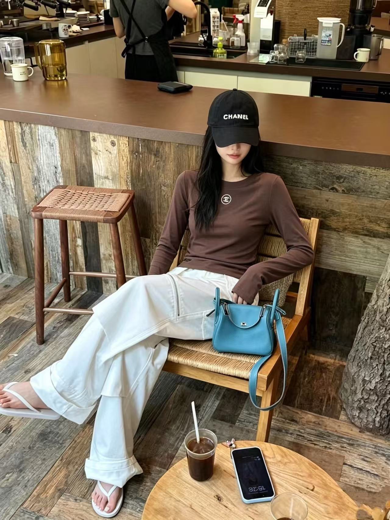 CHANE1 シンプルダブルC長袖Tシャツ【50％割引+送料無料】