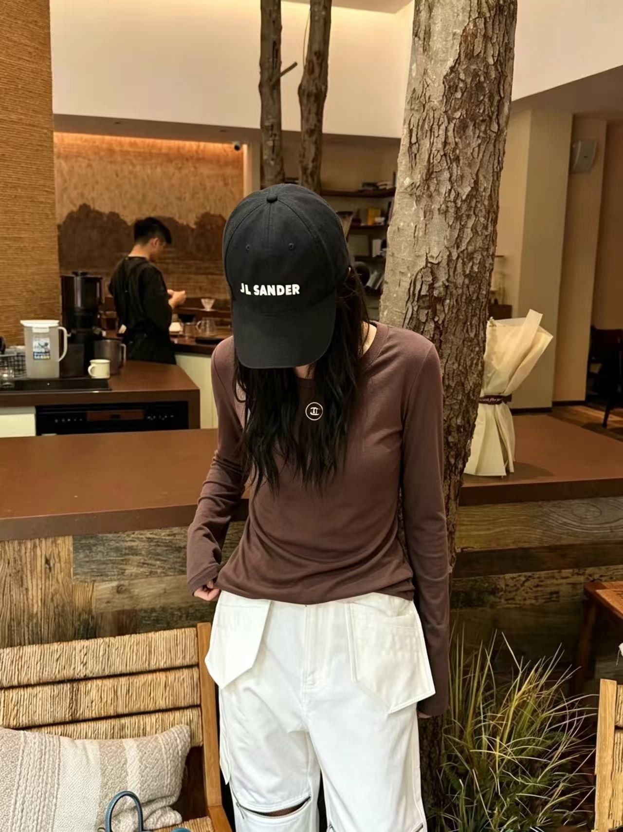 CHANE1 シンプルダブルC長袖Tシャツ【50％割引+送料無料】
