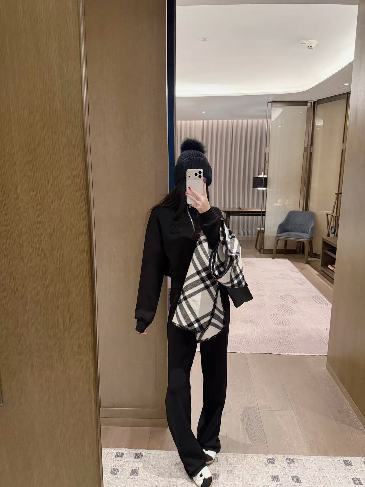 CHANE1 ダブルCジッパージャケット＋パンツ ツーピースセット【50％割引+送料無料】