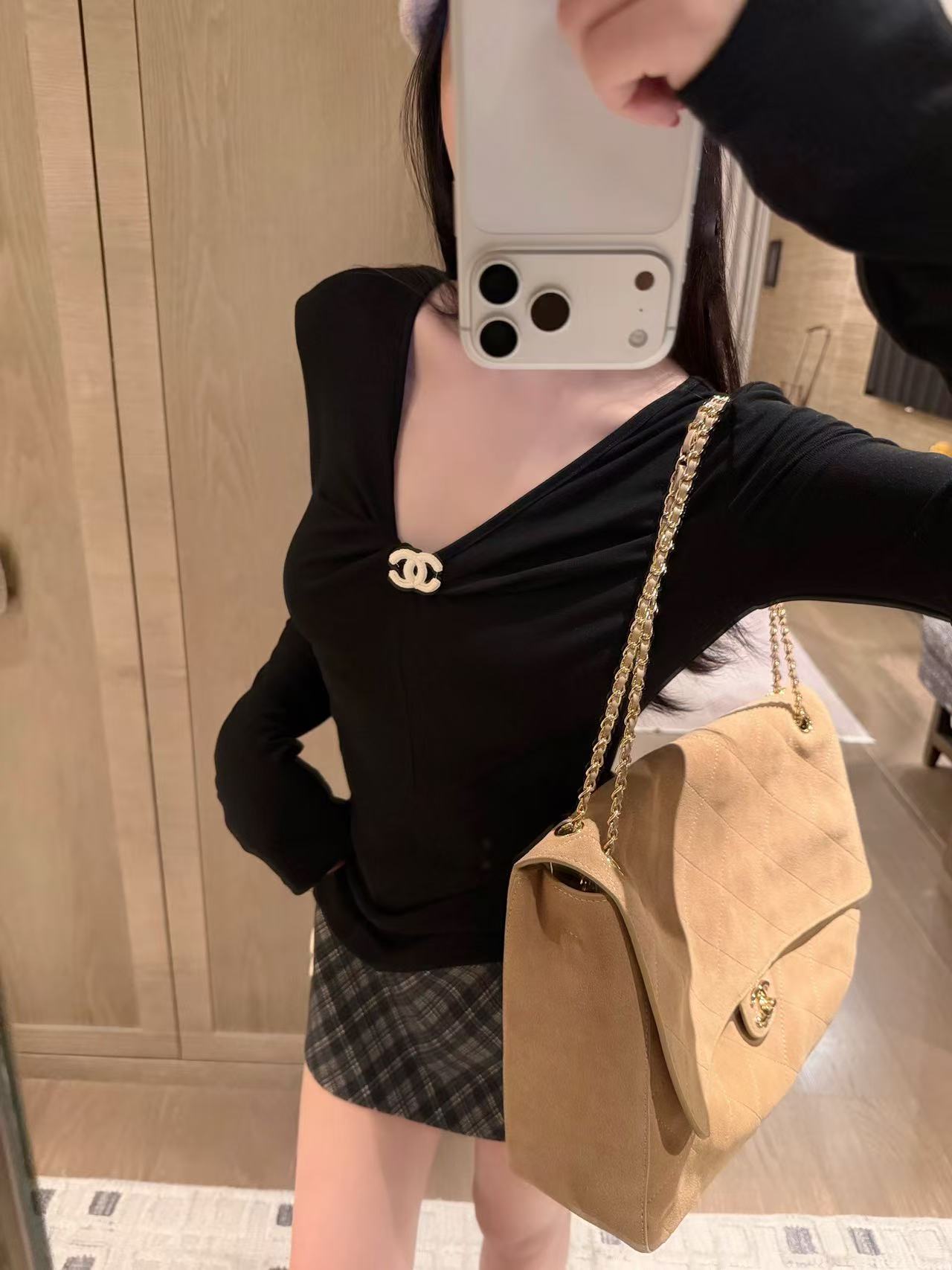 CHANEL ココマーク 長袖Tシャツ＆パンツ セットアップ【50％割引+送料無料】