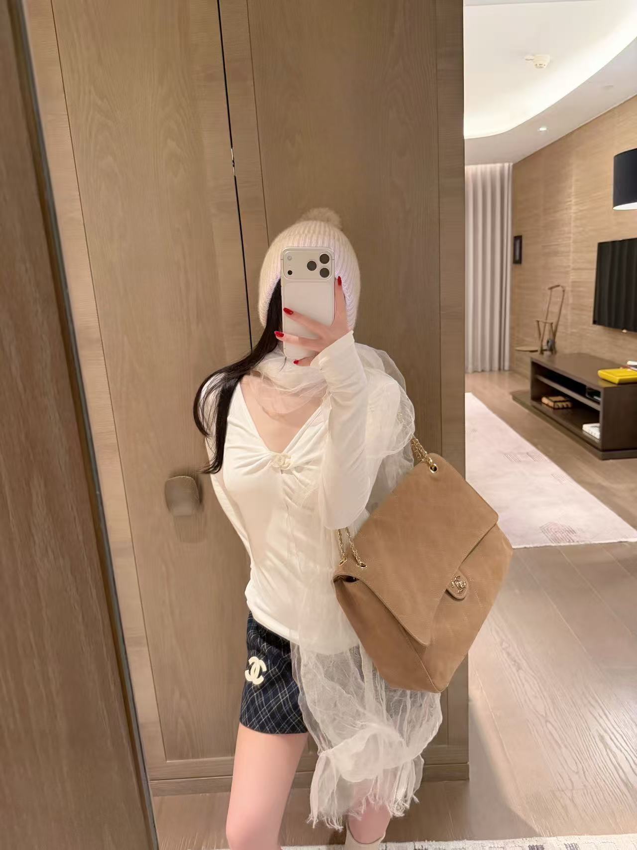 CHANEL ココマーク 長袖Tシャツ＆パンツ セットアップ【50％割引+送料無料】