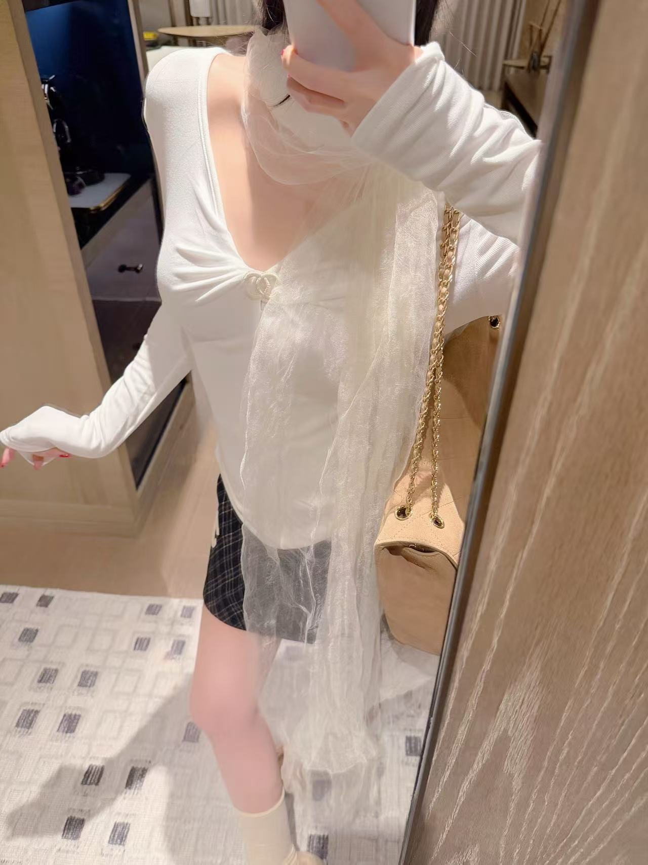 CHANEL ココマーク 長袖Tシャツ＆パンツ セットアップ【50％割引+送料無料】