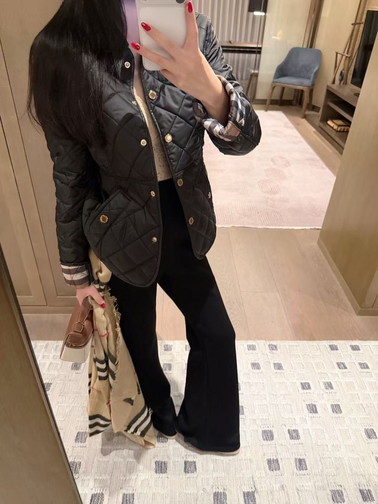 BURBERRY チェック柄 メタルボタン ジャケット【50％割引+送料無料】