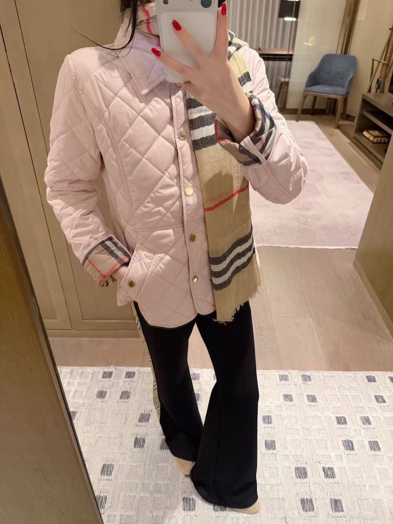 BURBERRY チェック柄 メタルボタン ジャケット【50％割引+送料無料】