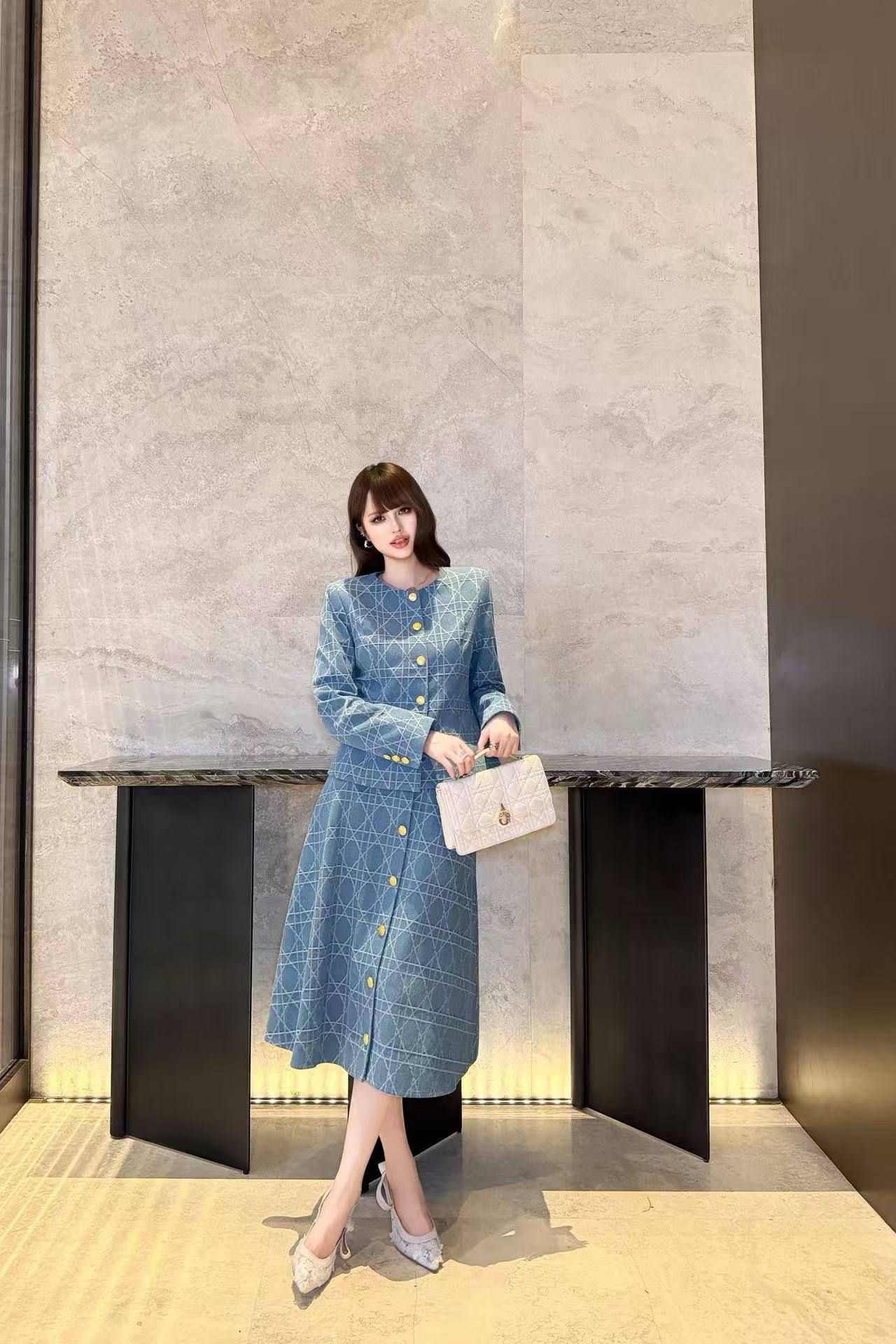 DIOR ハイクオリティ デニムジャケット＆スカート セットアップ【50％割引+送料無料】