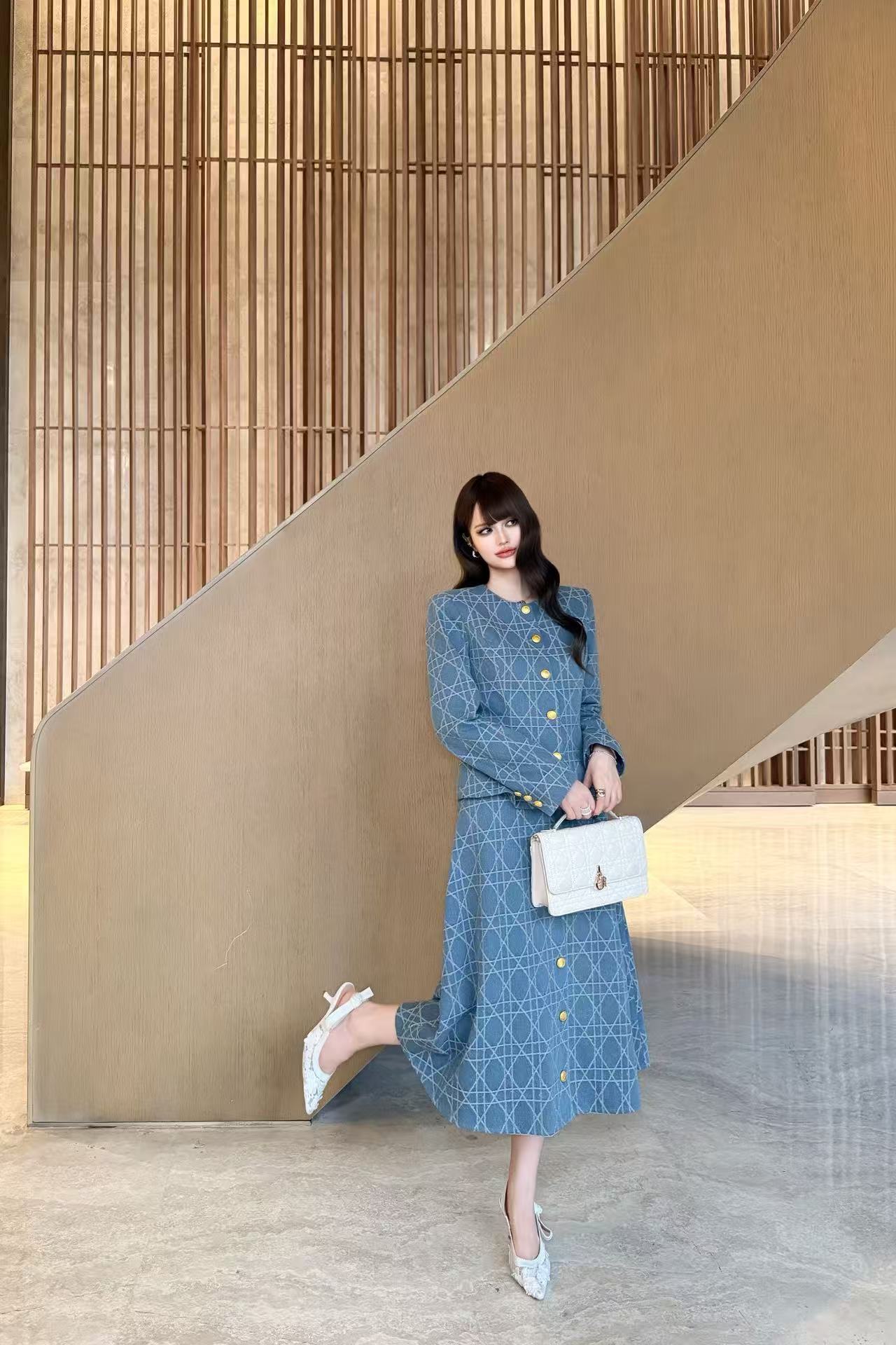DIOR ハイクオリティ デニムジャケット＆スカート セットアップ【50％割引+送料無料】