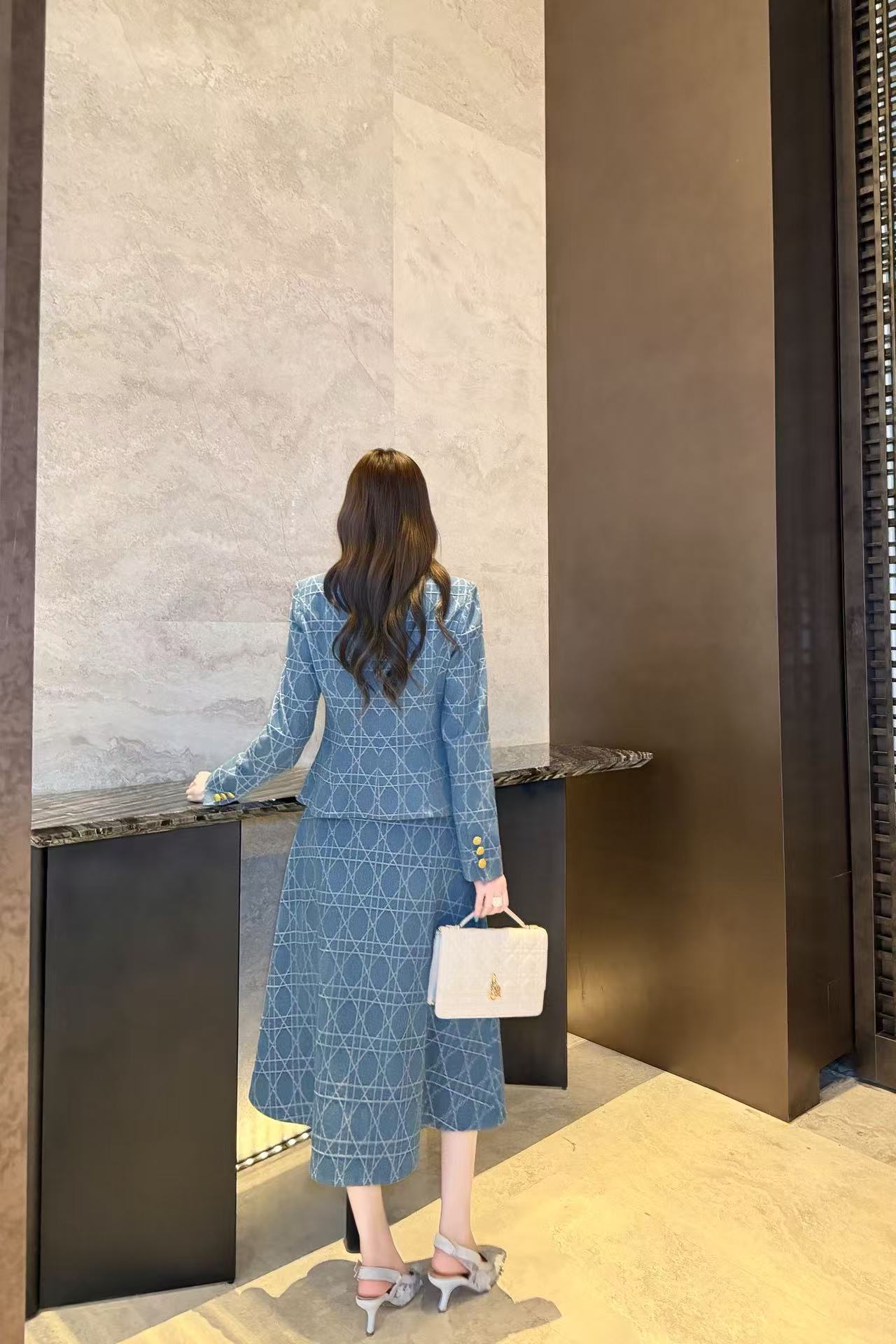 DIOR ハイクオリティ デニムジャケット＆スカート セットアップ【50％割引+送料無料】