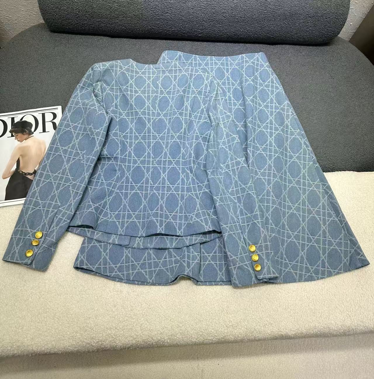DIOR ハイクオリティ デニムジャケット＆スカート セットアップ【50％割引+送料無料】