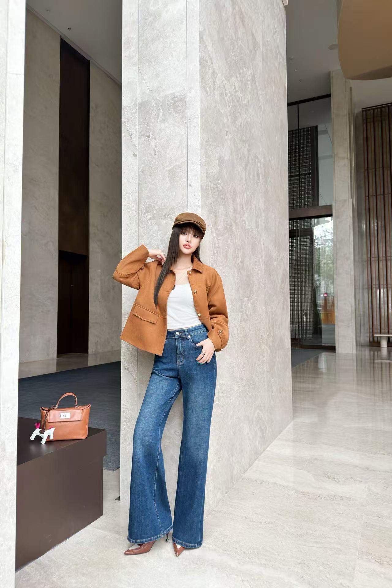 HERME5 高品質シンプルデニムパンツ【50％割引+送料無料】