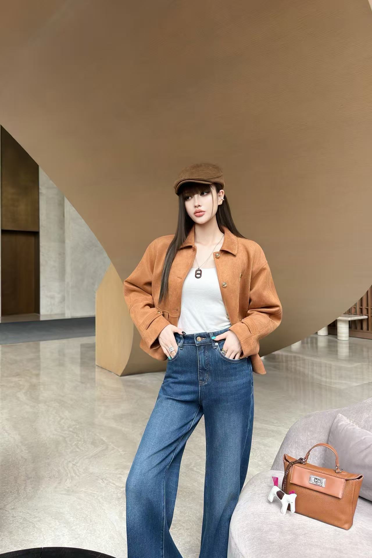 HERME5 高品質シンプルデニムパンツ【50％割引+送料無料】