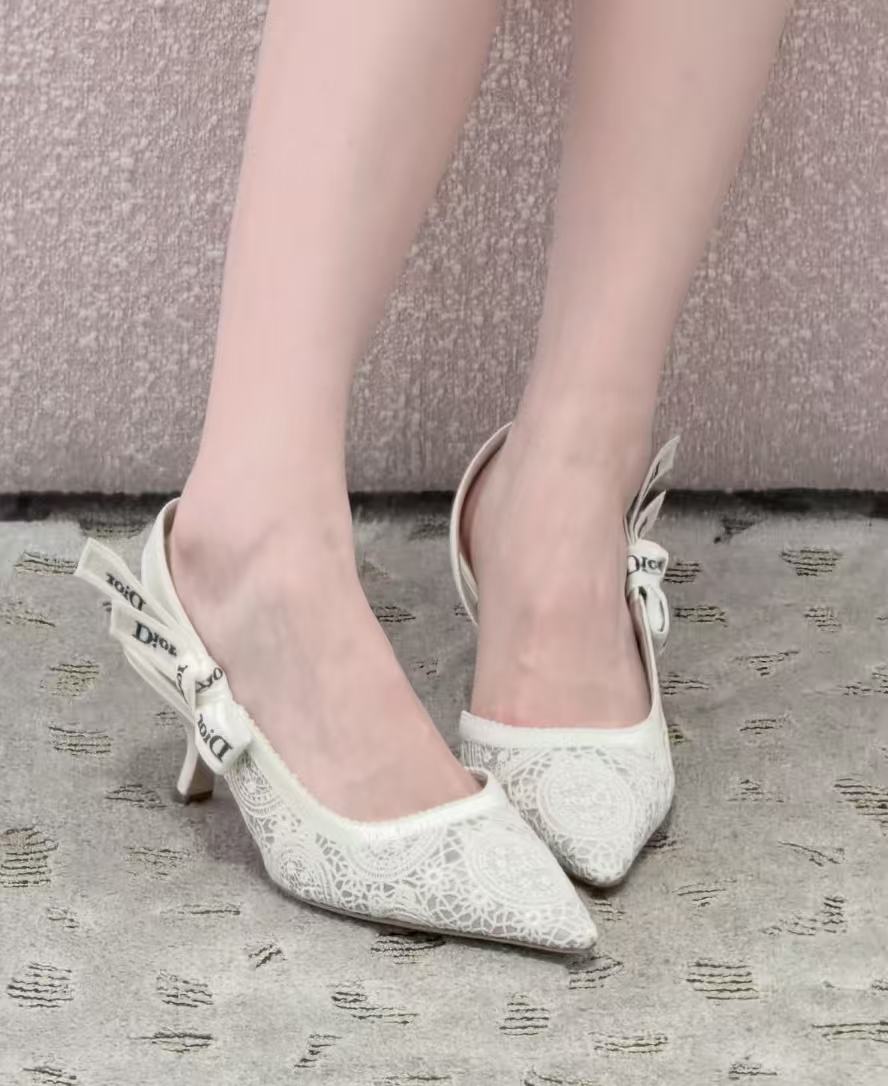 DIOR 高品質レースポインテッドトゥパンプス【50％割引+送料無料】