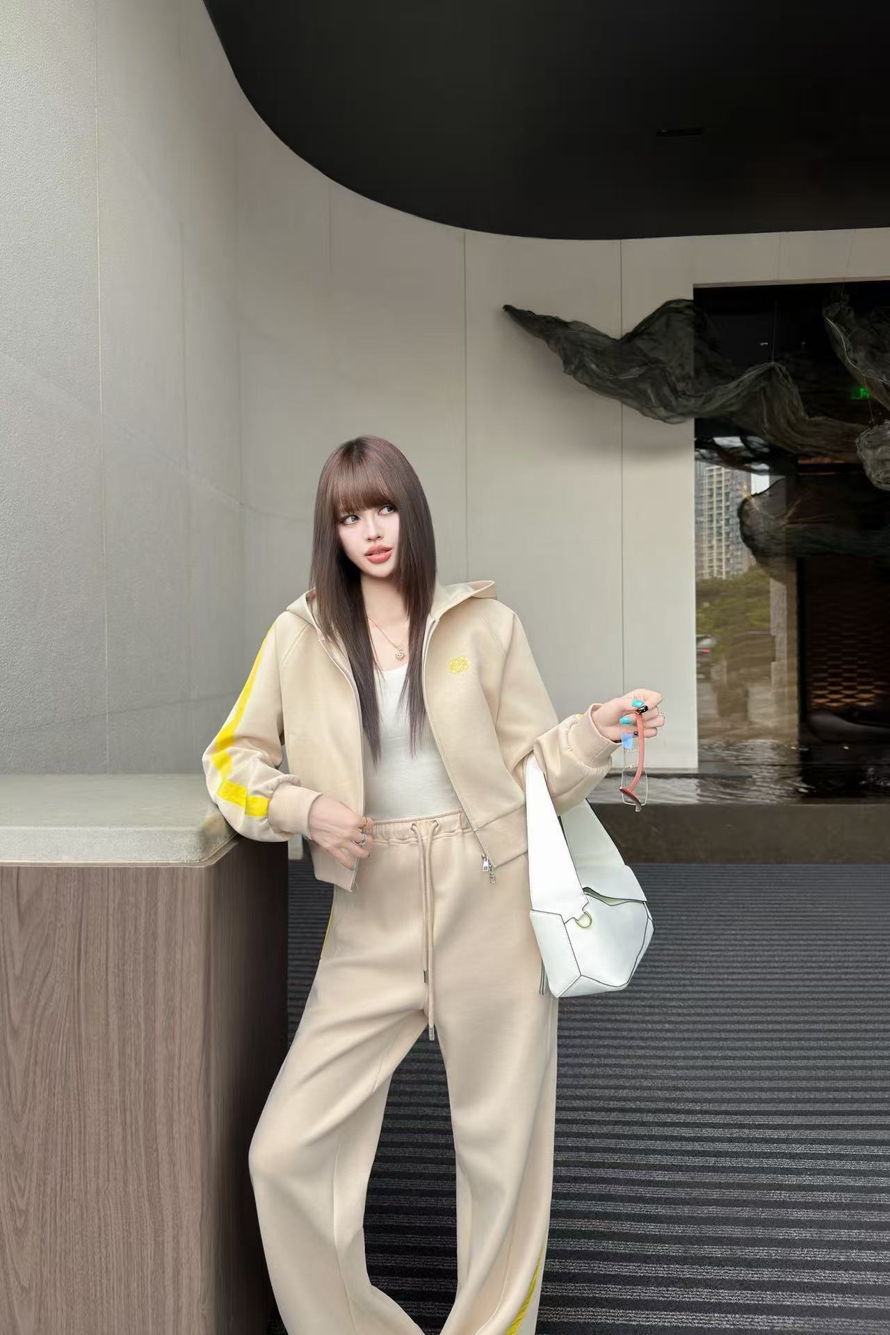 L0WEW 高品質フード付きジャケット＋パンツ ツーピースセット【50％割引+送料無料】