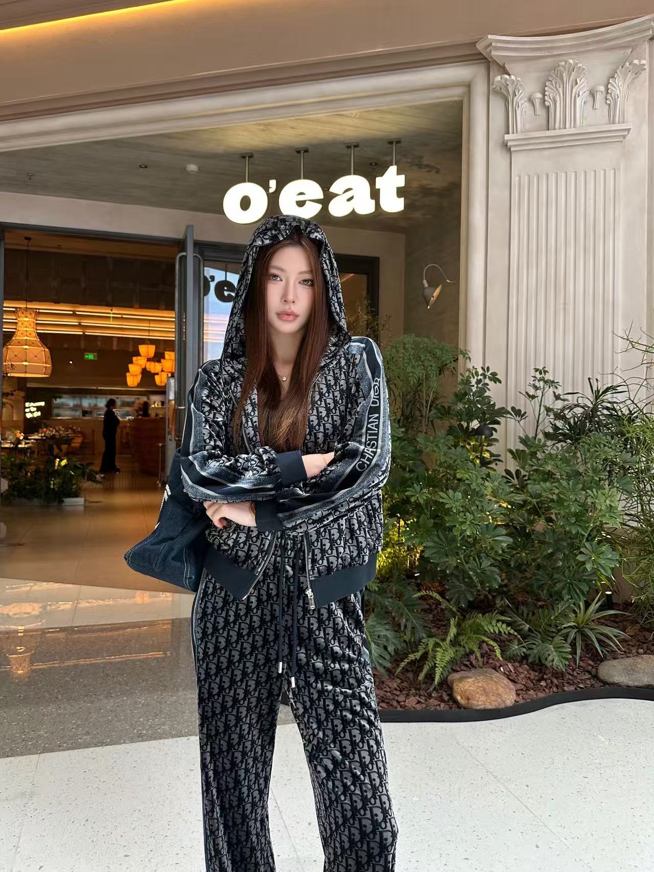DIOR ジャカードベルベット ジャケット＆パンツ セットアップ【50％割引+送料無料】