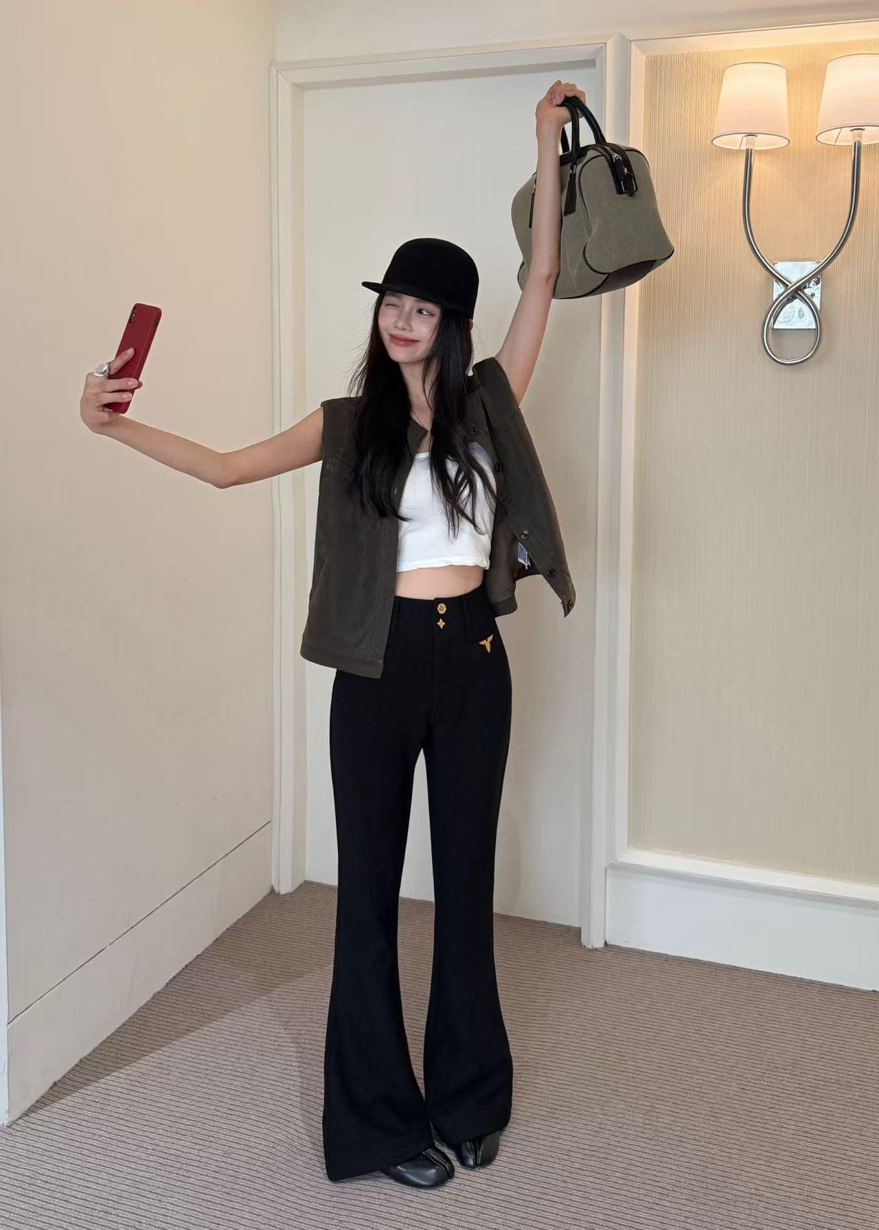 LV シンプルなフレアパンツ【50％割引+送料無料】