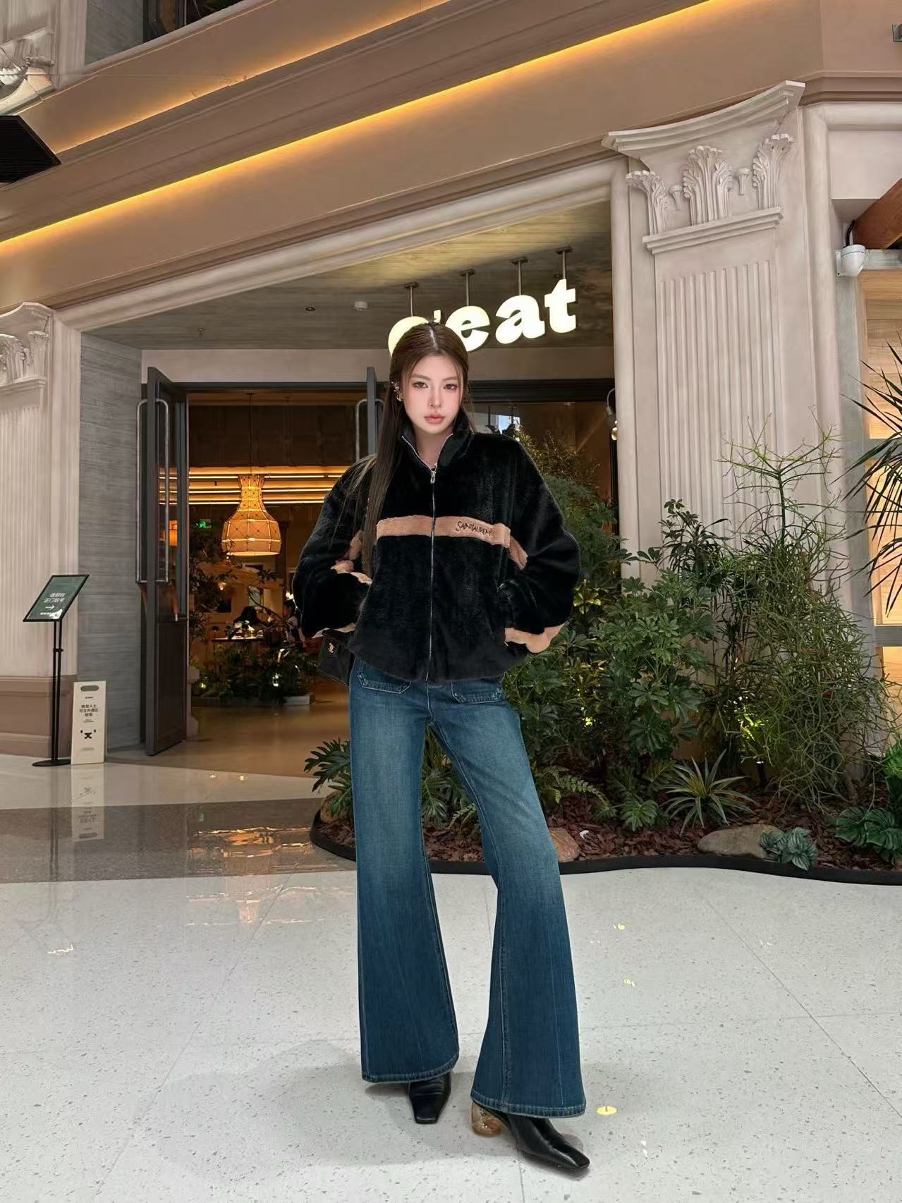 YSLのカラーブロックウールコート【50％割引+送料無料】