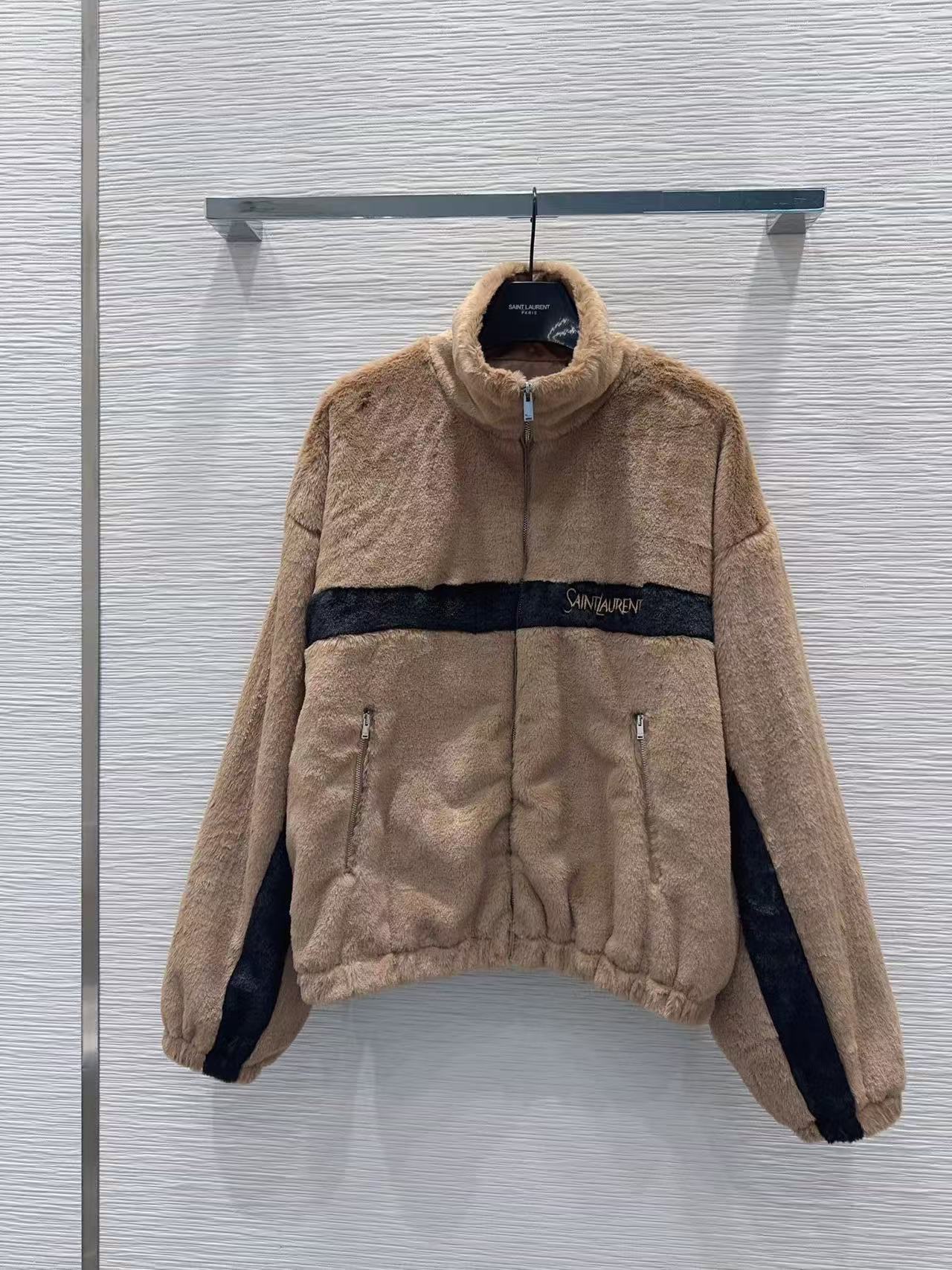 YSLのカラーブロックウールコート【50％割引+送料無料】